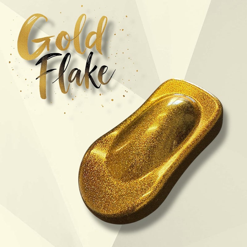 LiME LiNE Sprayable Metal Flake Paint Additive: Solvent Resistant Glitter for Automotive Custom Painting (Gold) - Image 4